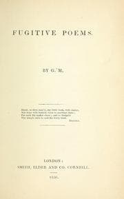 Tapa de Fugitive poems