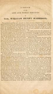 Tapa de General William Henry Harrison