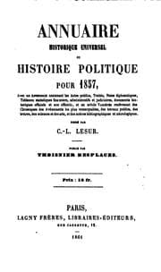 Tapa de ANNUAIRE HISTORIQUE UNIVERSEL