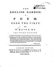 Tapa de The English Garden: A Poem
