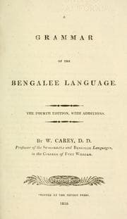Tapa de A grammar of the Bengalee language