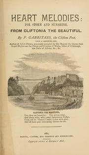 Tapa de Heart melodies, for storm and sunshine, from Cliftonia the beautiful