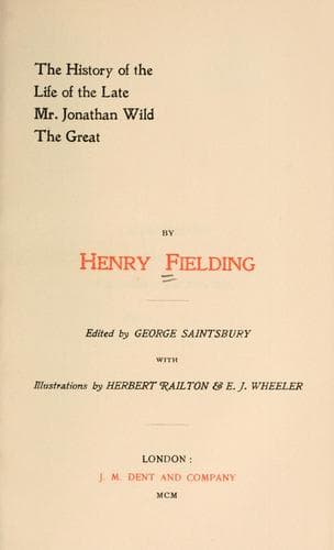 Tapa de [Henry Fielding]