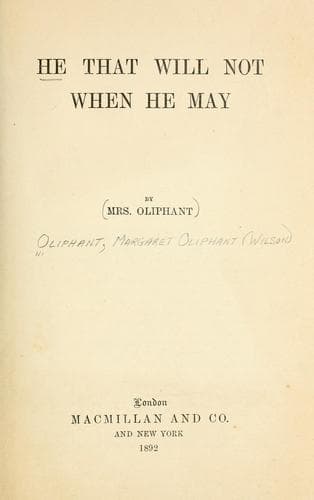 Tapa de He that will not when he may