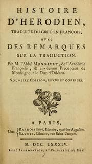 Tapa de Histoire d'Herodien