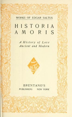 Tapa de Historia amoris