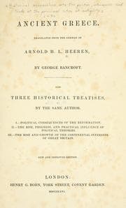 Tapa de Historical researches into the politics, intercourse, and trade of the principal nations of antiquity