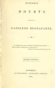 Tapa de Historic doubts relative to Napoleon Buonaparte