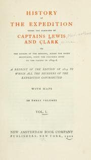 Tapa de History of the expedition under the command of Captains Lewis and Clark