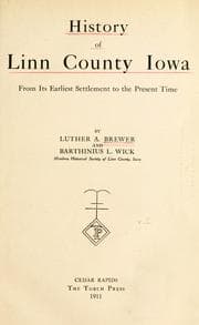 Tapa de History of Linn County Iowa