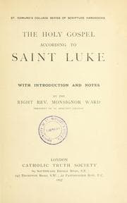 Tapa de The holy gospel according to Saint Luke
