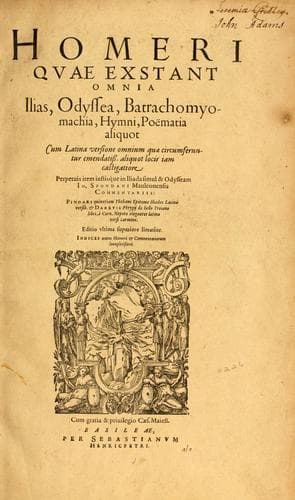 Tapa de Homeri quæ extant omnia