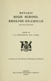 Tapa de Ontario high school English grammar
