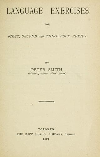 Tapa de Language exercises for first, second and third book pupils