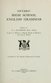 Tapa de Ontario high school English grammar