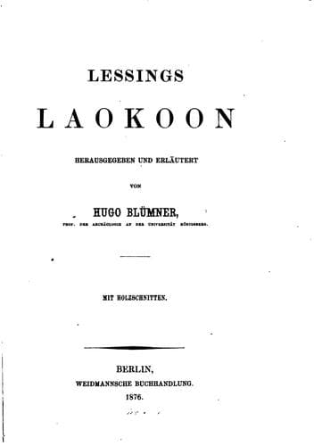 Tapa de Lessings Laokoon