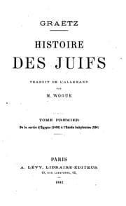 Tapa de Histoire des Juifs