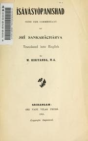 Tapa de Îsâvâsyôpanishad, with the commentary of Srî Sankarâchâya