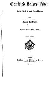 Tapa de Gottfried Kellers Leben