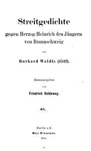 Tapa de Streitgedichte gegen Herzog Heinrich den Jüngern von Braudschweig