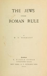 Tapa de The Jews under Roman rule