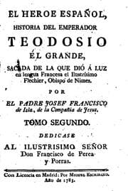 Tapa de El heroe español: Historia del Emperador Teodosio el grande, sacada de la que dió á luz