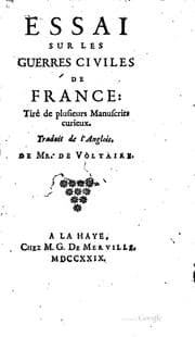 Tapa de Essai sur les guerres civiles de France: tiré de plusieurs manuscrits curieux