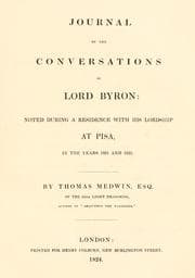 Tapa de Journal of the conversations of Lord Byron