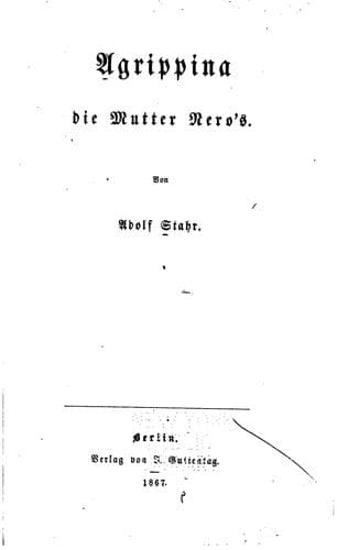 Tapa de Agrippina: Die Mutter Nero's