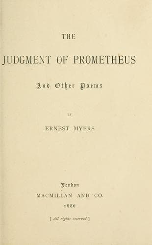 Tapa de The judgment of Prometheus