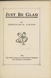 Tapa de Just be glad