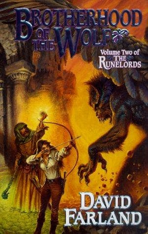 Tapa de Brotherhood of the Wolf (The Runelords, Book Two)