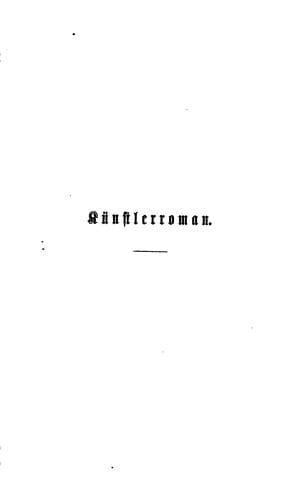 Tapa de Künstlerroman