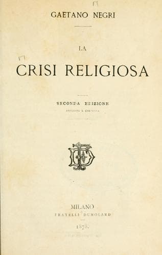 Tapa de La crisi religiosa
