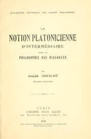 Tapa de La notion platonicienne d'intermédiaire dans la philosophie des dialogues