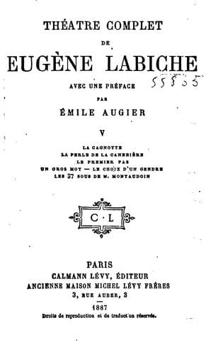 Tapa de Théâtre complet de Eugène Labiche