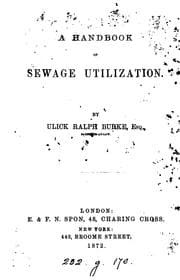 Tapa de A handbook of sewage utilization