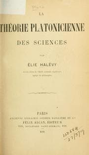 Tapa de La théorie platonicienne des sciences