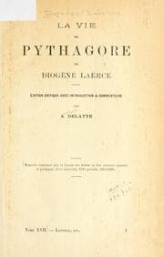 Tapa de La vie de Pythagore