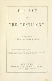 Tapa de The law and the testimony