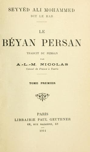 Tapa de Le Béyan persan