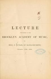 Tapa de Lecture delivered at the Brooklyn academy of music