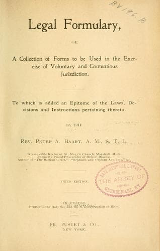 Tapa de Legal formulary
