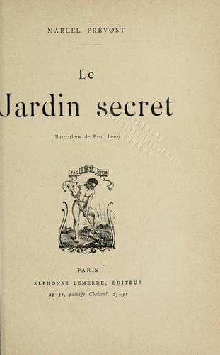 Tapa de Le jardin secret