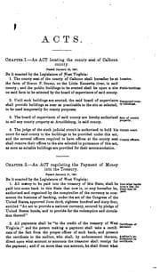 Tapa de Acts of the legislature of west virginia