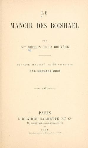 Tapa de Le manoir de