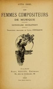 Tapa de Les femmes compositeurs de musique