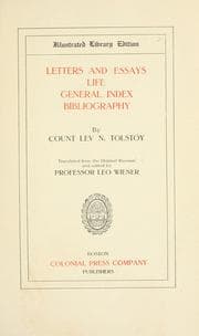 Tapa de Letters & essays ; Life ; General index ; Bibliography