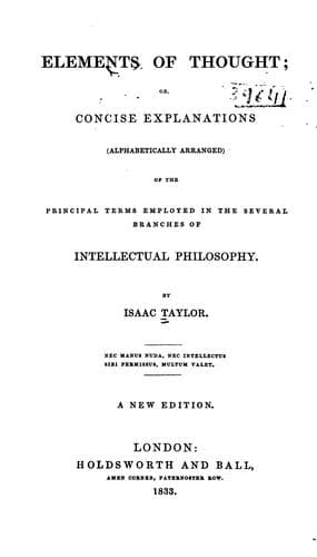 Tapa de Elements of Thought