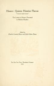 Tapa de The letters of Horace presented to modern readers